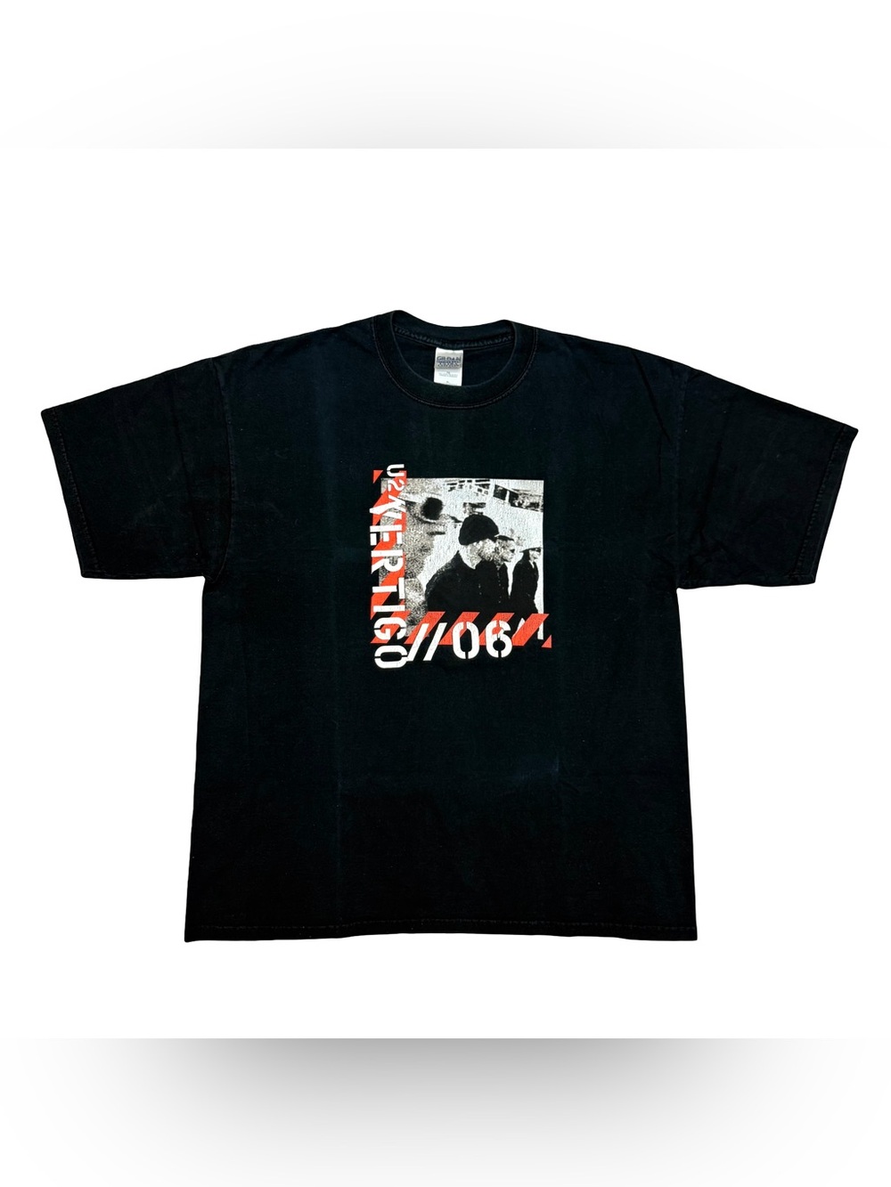 2006 U2 Band Vertigo Tour Graphic T-Shirt Black XL
